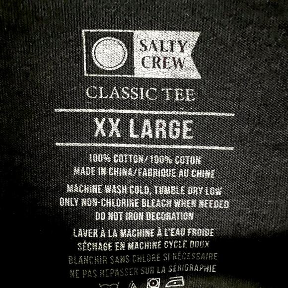 Men's Salty Crew Thrill Seekers & Risk Takers Black Fishing T-Shirt - XXL 2XL - Picture 5 of 5